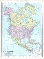North America, World Atlas 1913